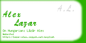 alex lazar business card